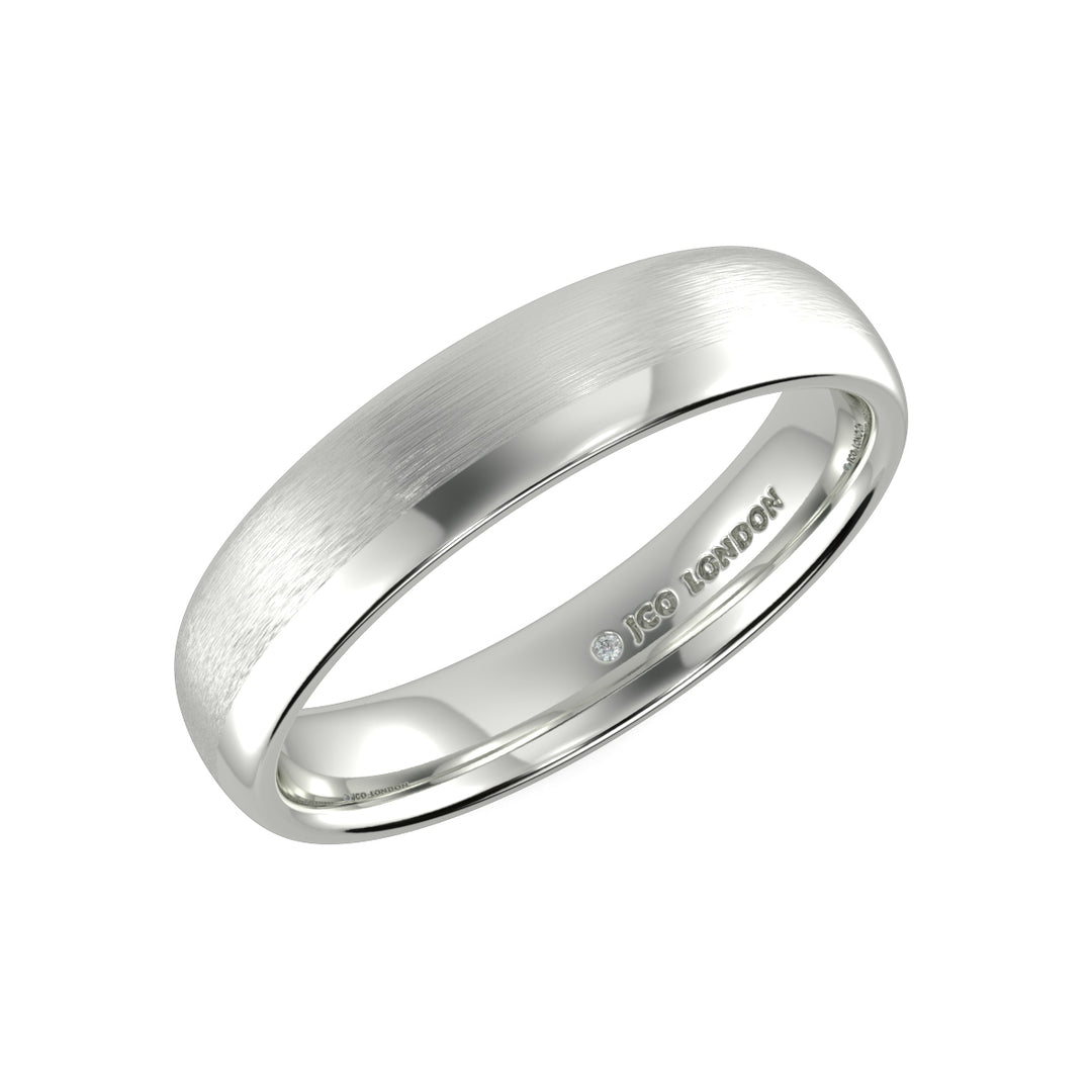 Shallow Court Plain Wedding Band
