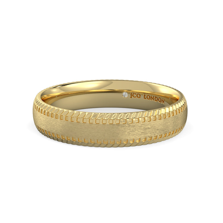 Shallow Court Plain Wedding Band