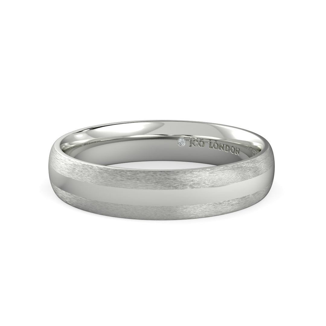 Shallow Court Plain Wedding Band