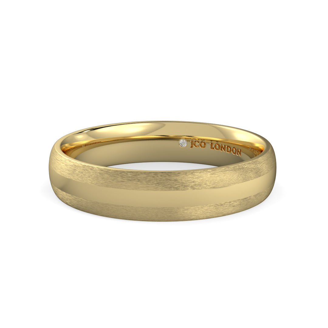 Shallow Court Plain Wedding Band