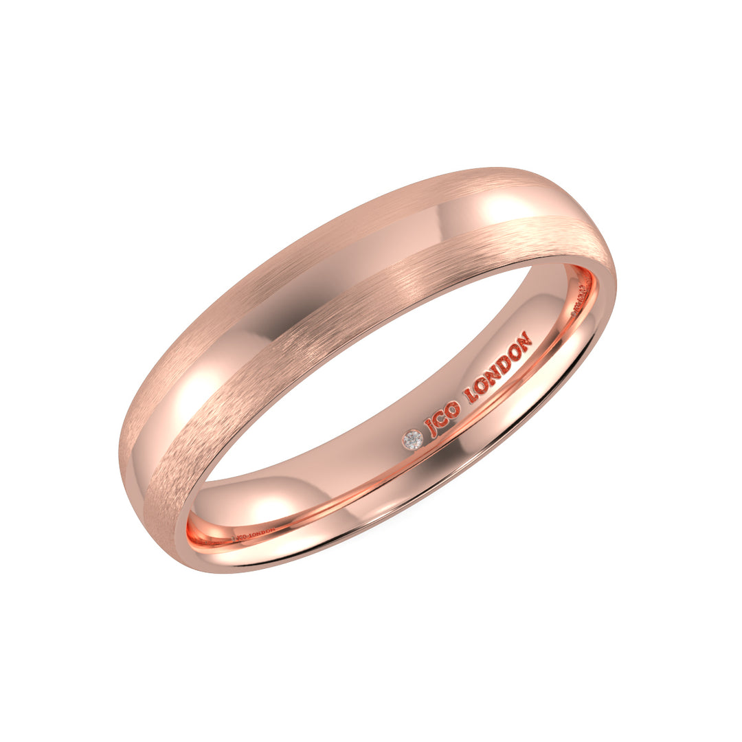 Shallow Court Plain Wedding Band