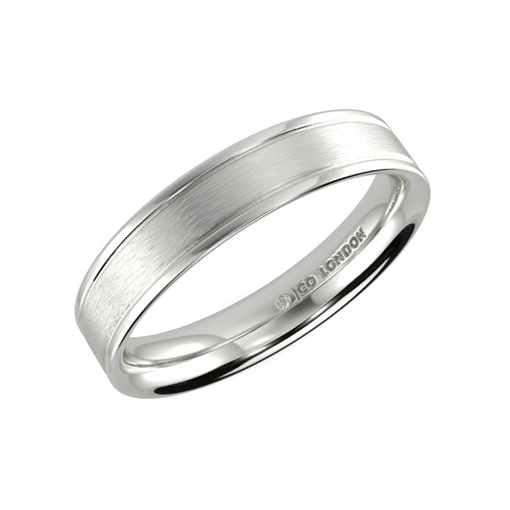 Flat Court Plain Wedding Band