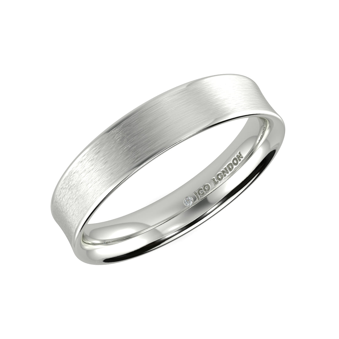 Flat Court Plain Wedding Band