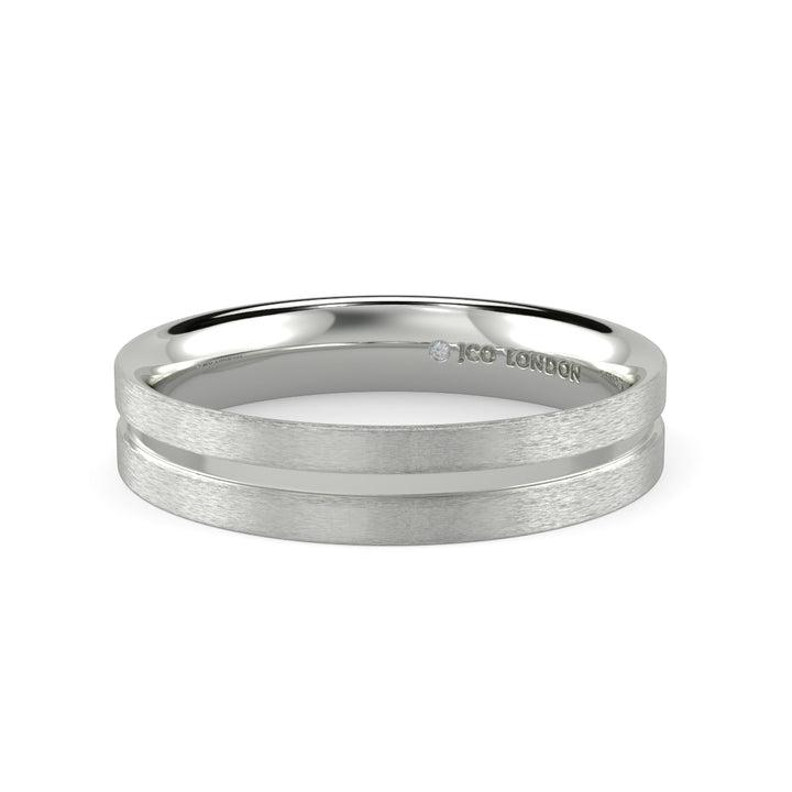 Flat Court Plain Wedding Band