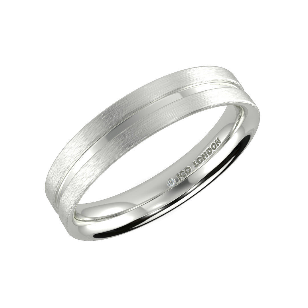 Flat Court Plain Wedding Band