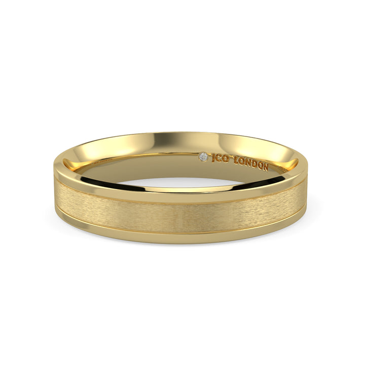 Flat Court Plain Wedding Band