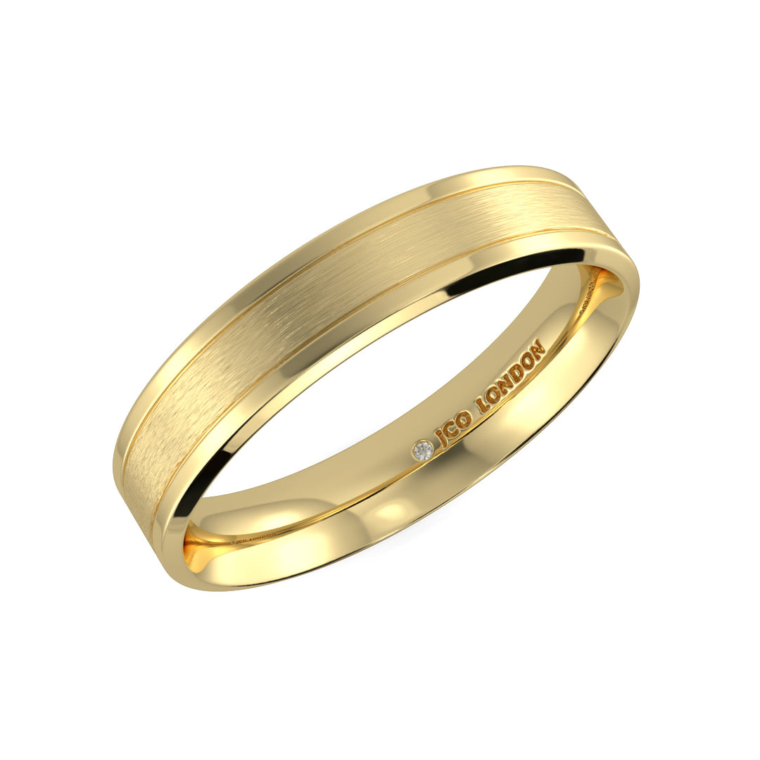 Flat Court Plain Wedding Band