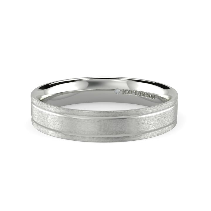 Flat Court Plain Wedding Band