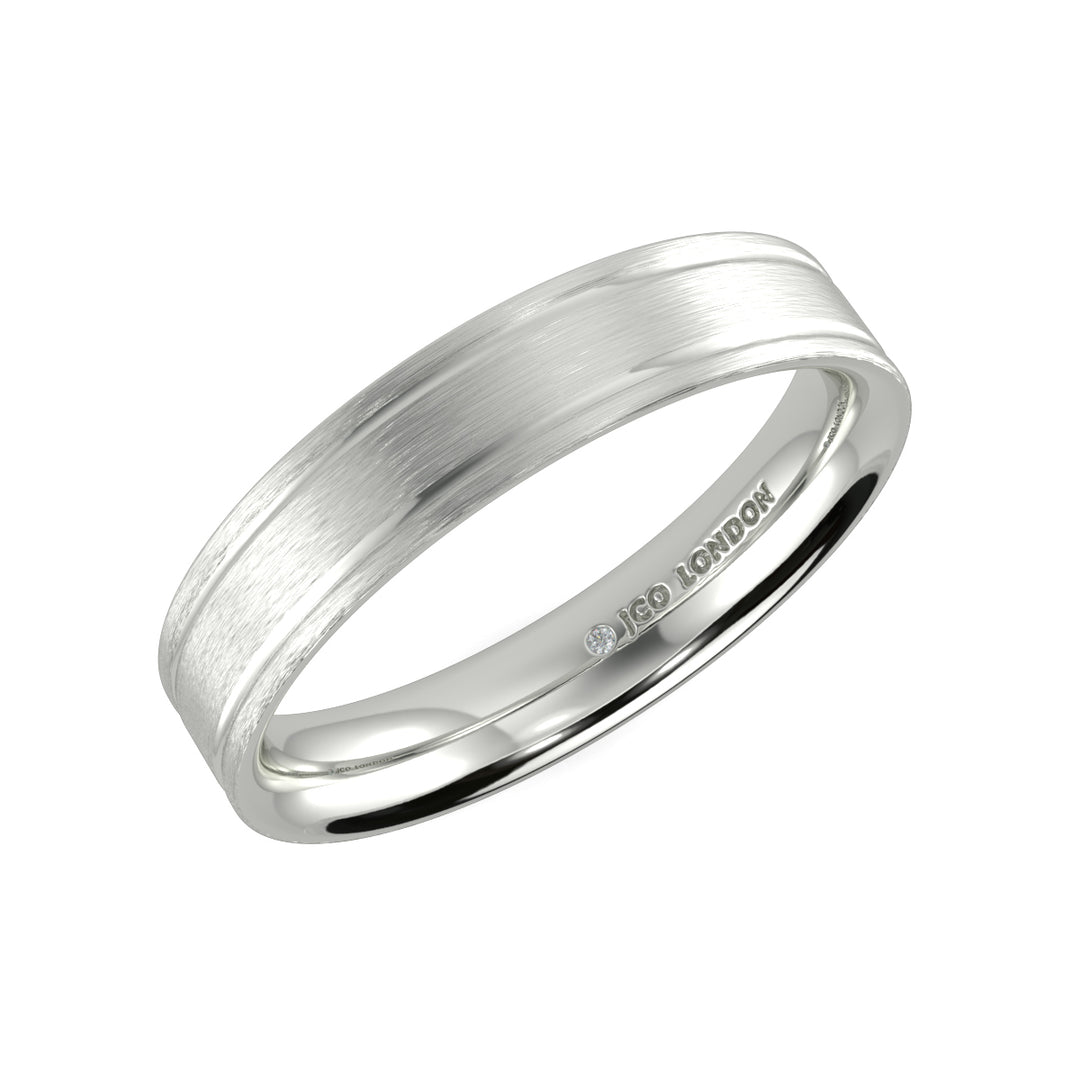 Flat Court Plain Wedding Band