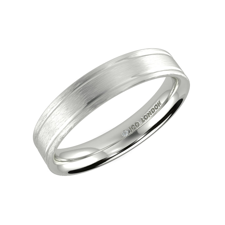 Flat Court Plain Wedding Band