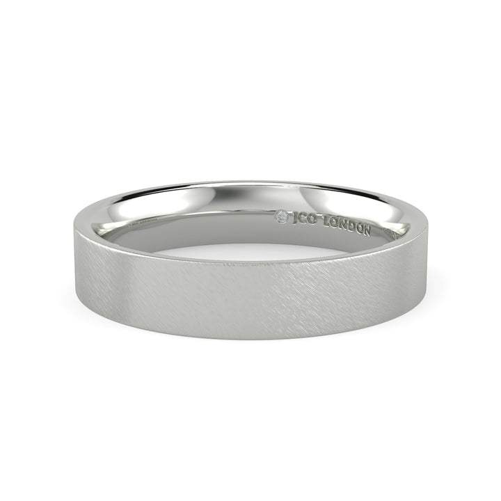 Flat Court Plain Wedding Band