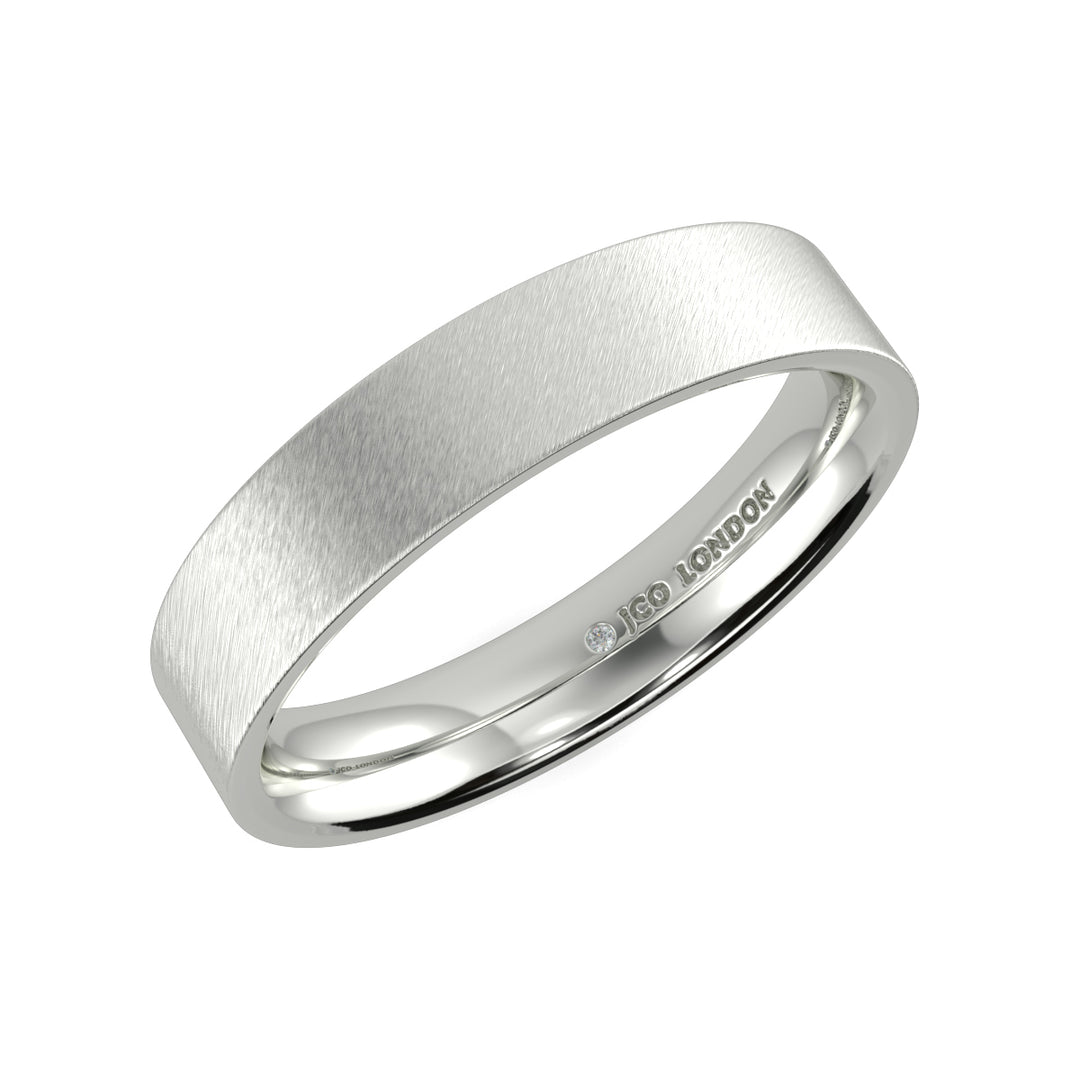 Flat Court Plain Wedding Band