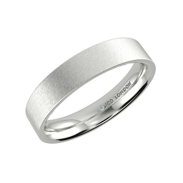 Flat Court Plain Wedding Band