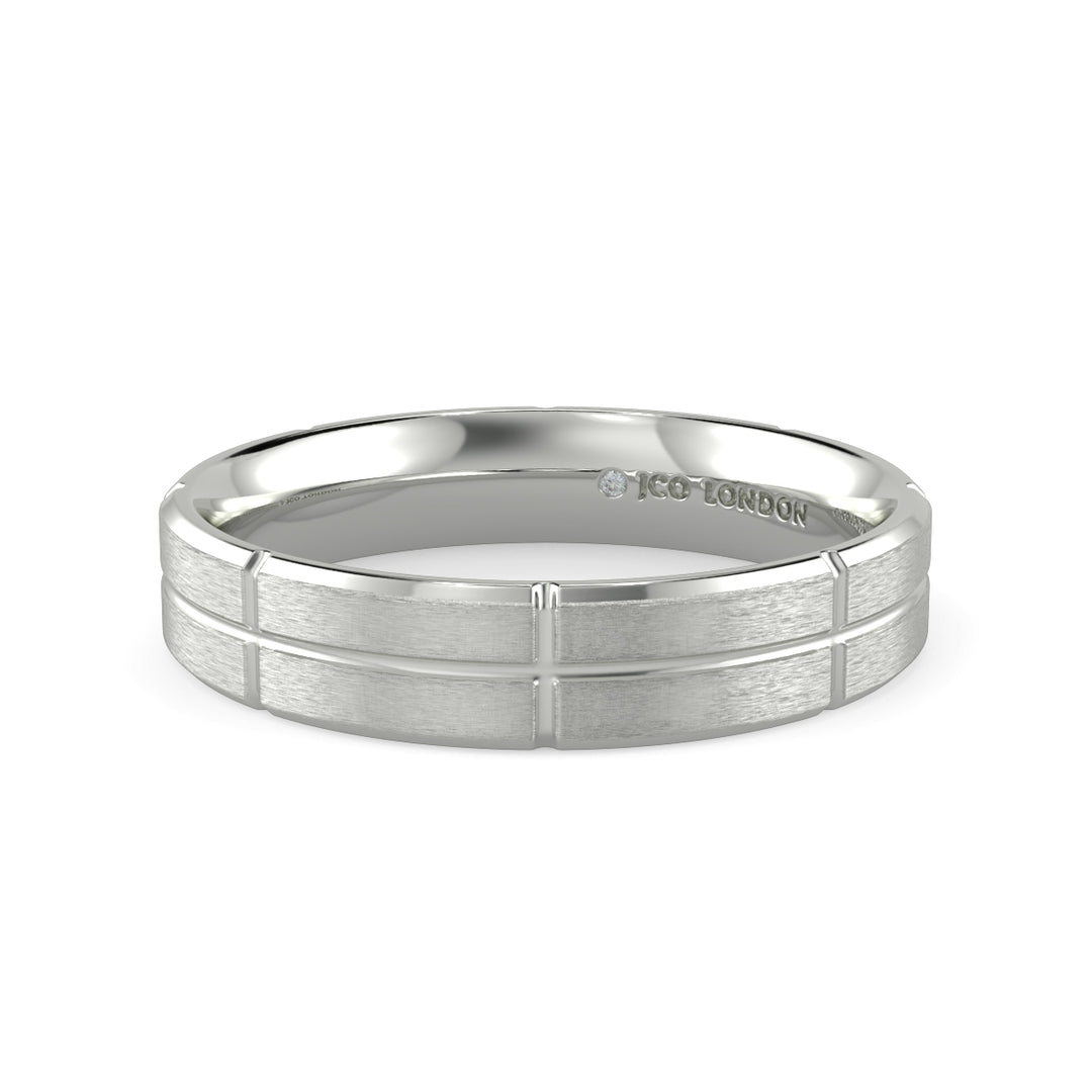 Flat Court Plain Wedding Band