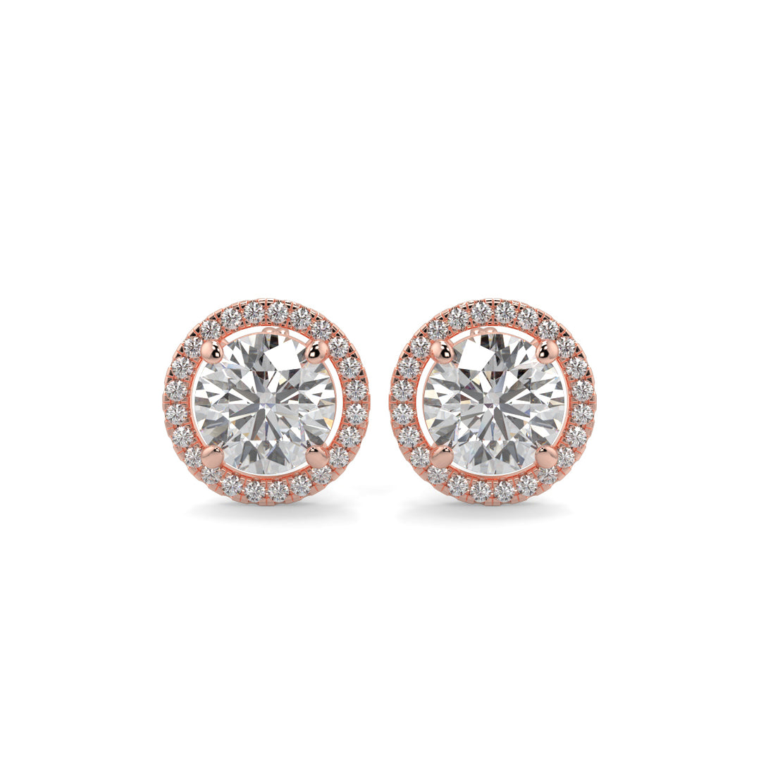 Halo Diamond Earrings