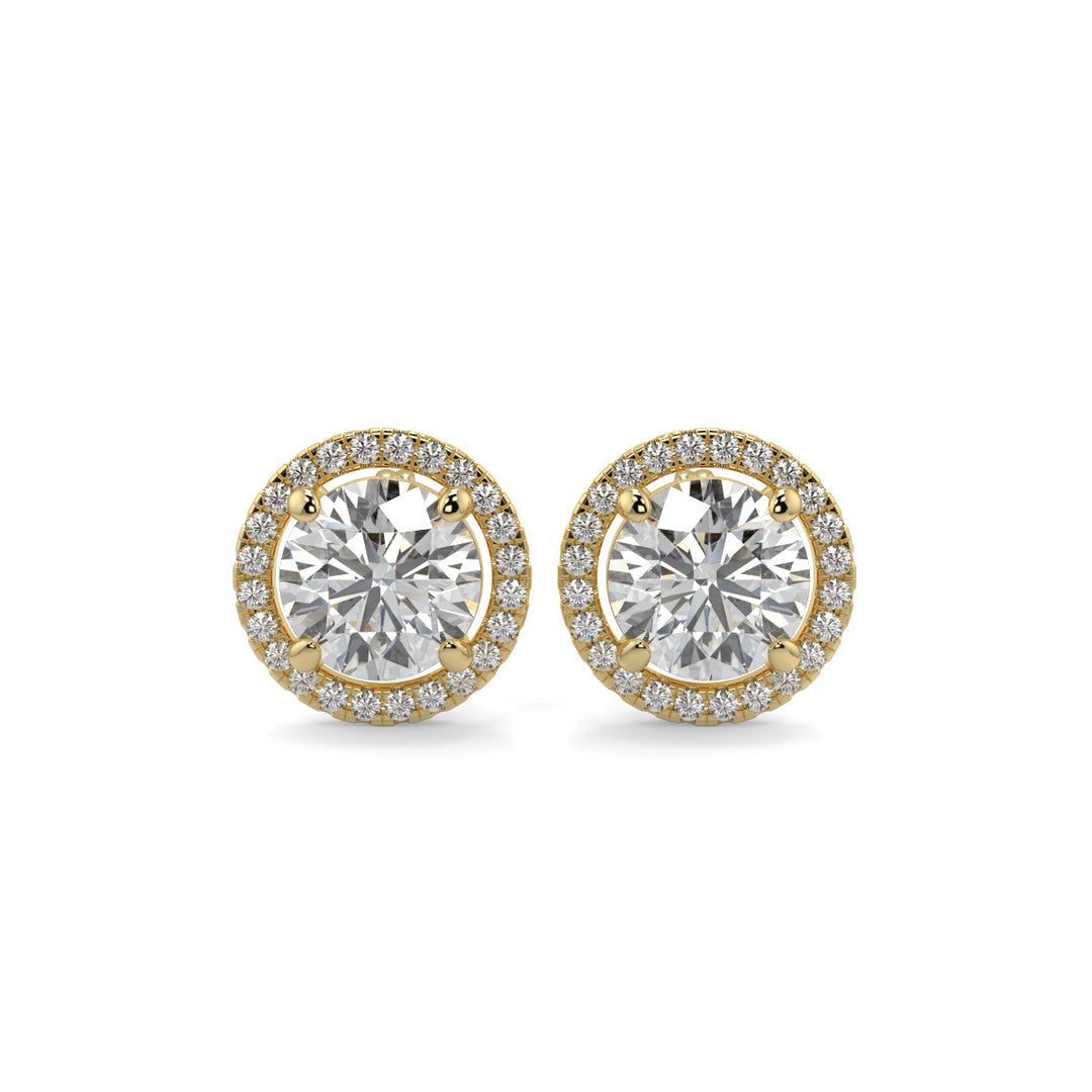 Halo Diamond Earrings
