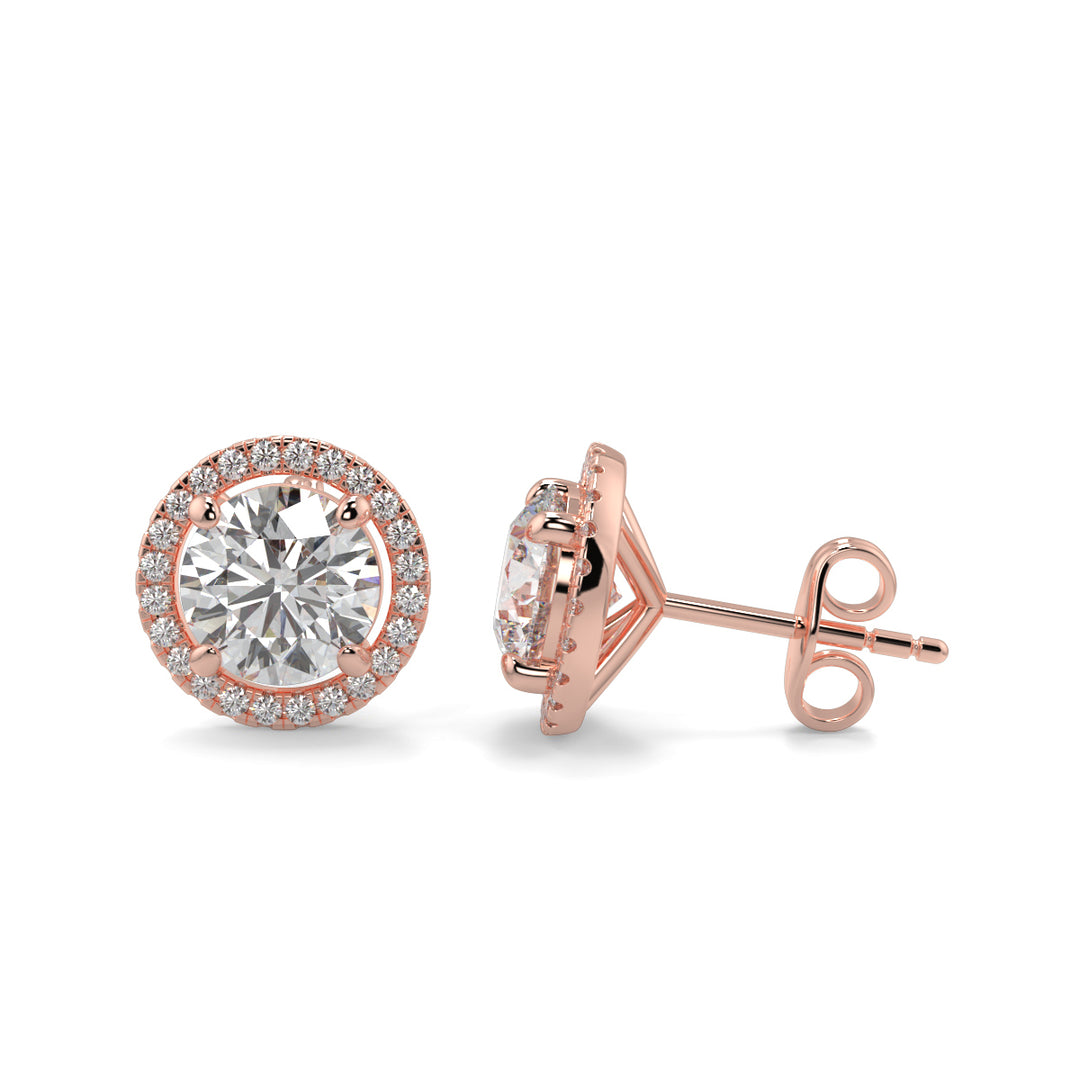 Halo Diamond Earrings