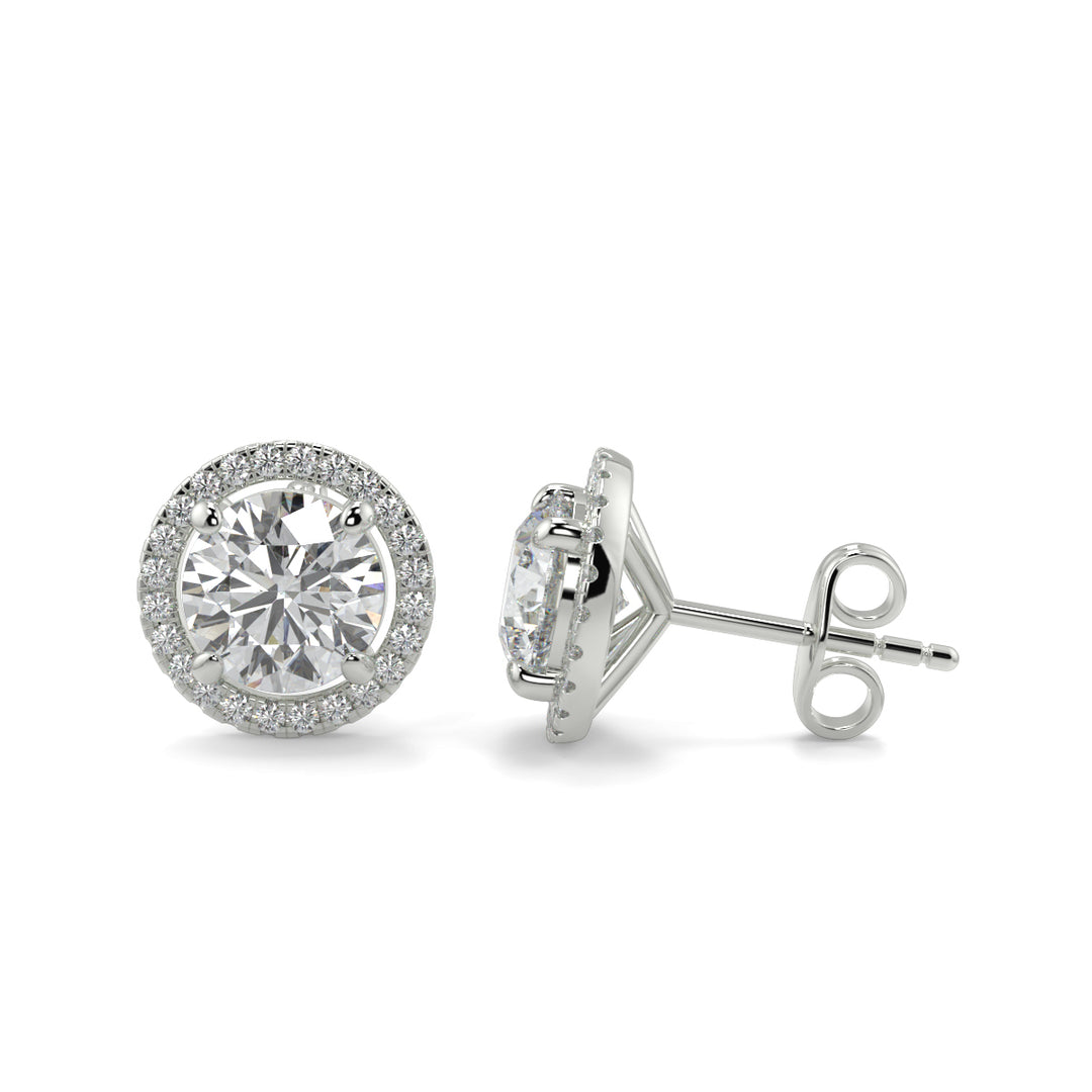 Halo Diamond Earrings