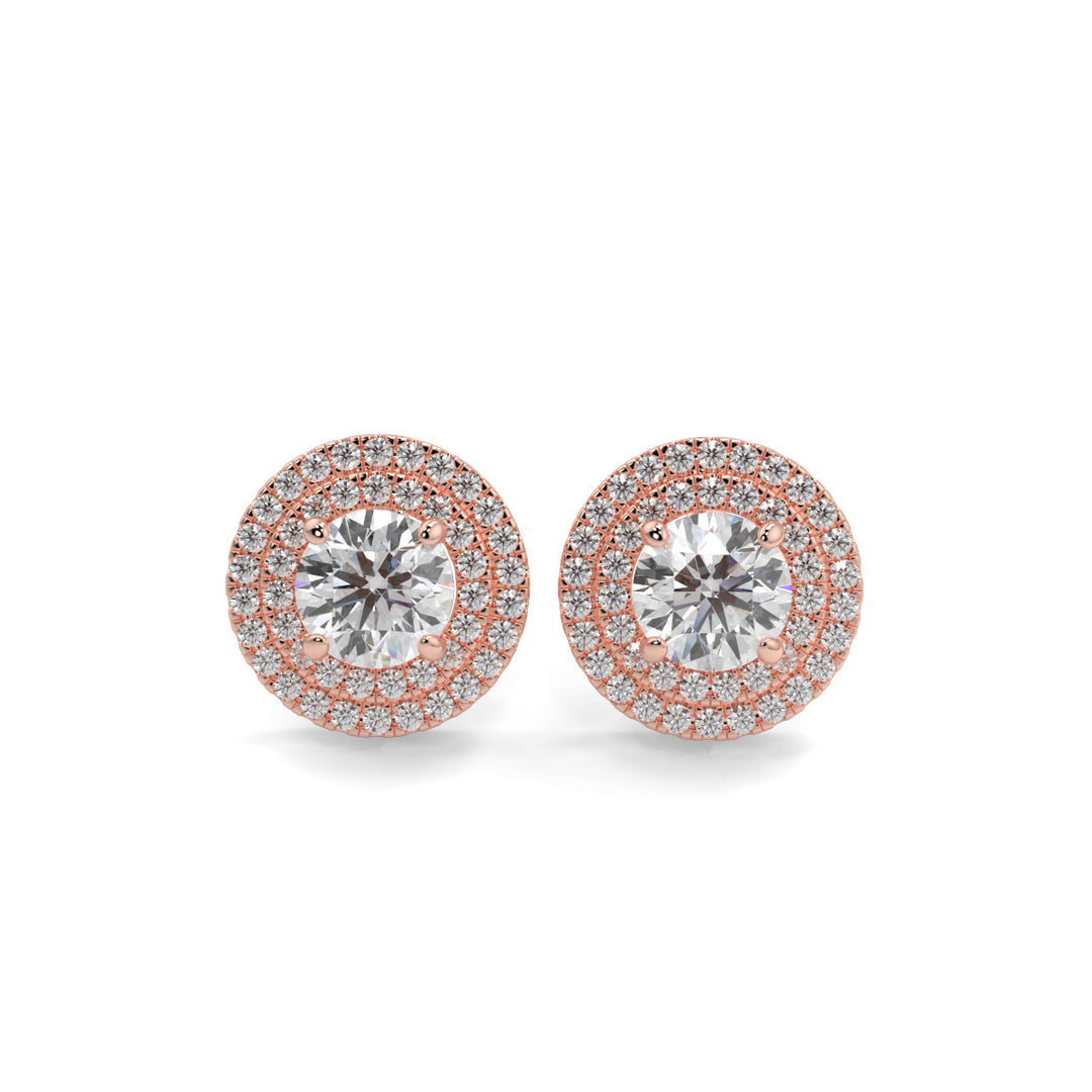 Halo Diamond Earrings