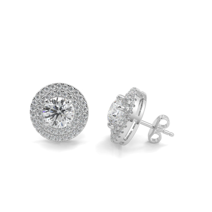 Halo Diamond Earrings