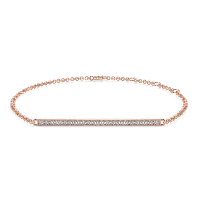 Dimaond Bar Pave Bracelet Pave Set