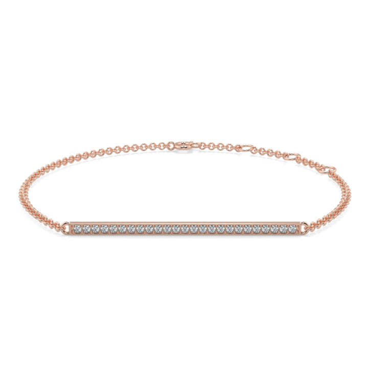 Dimaond Bar Pave Bracelet Pave Set