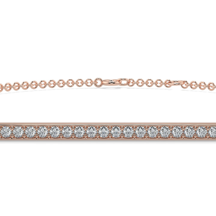 Dimaond Bar Pave Bracelet Pave Set