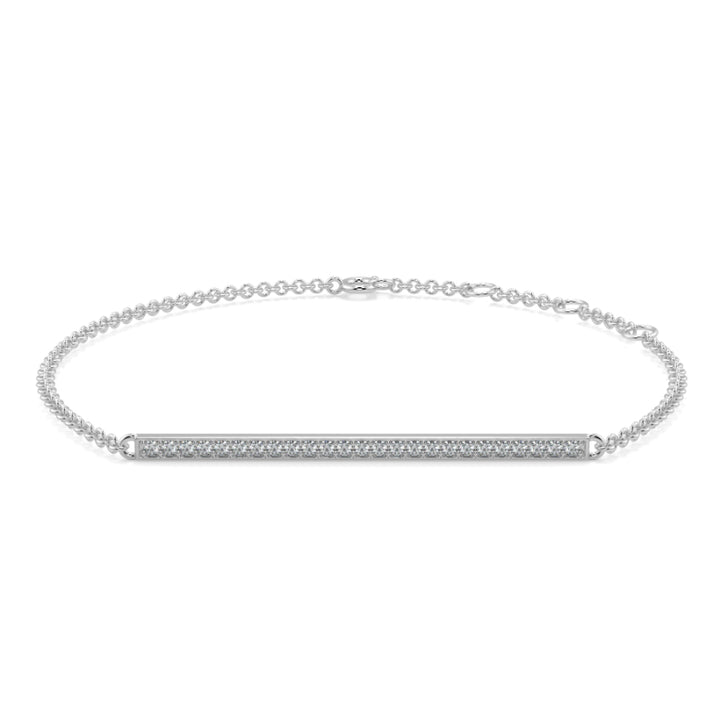 Dimaond Bar Pave Bracelet Pave Set