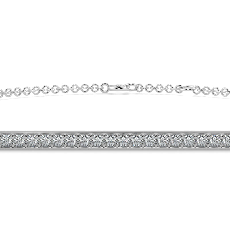 Dimaond Bar Pave Bracelet Pave Set