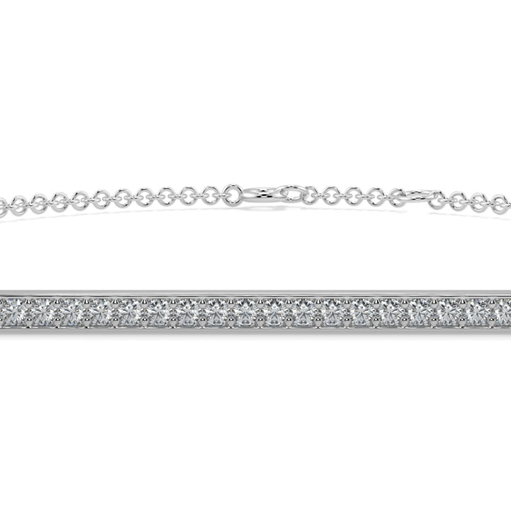 Dimaond Bar Pave Bracelet Pave Set