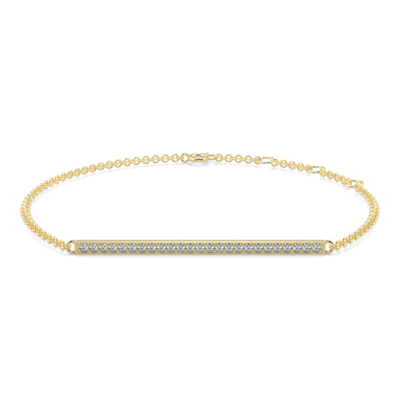 Dimaond Bar Pave Bracelet Pave Set