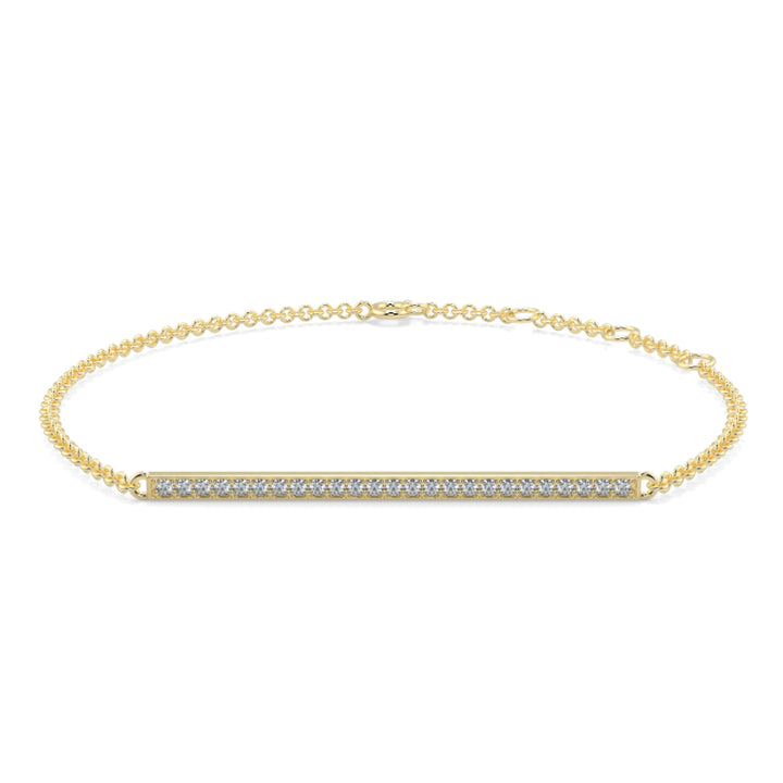 Dimaond Bar Pave Bracelet Pave Set