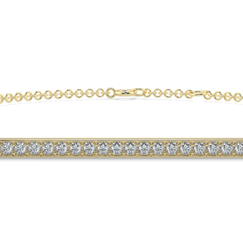 Dimaond Bar Pave Bracelet Pave Set