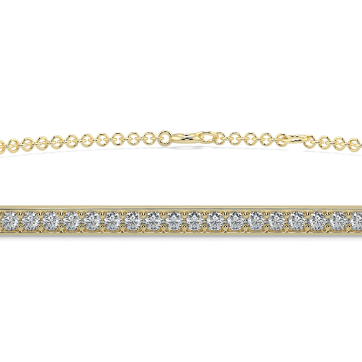Dimaond Bar Pave Bracelet Pave Set