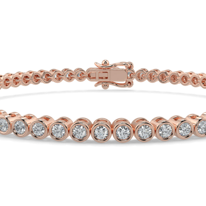 Classic Bezel Set Diamond Tennis Bracelet Bezel Set