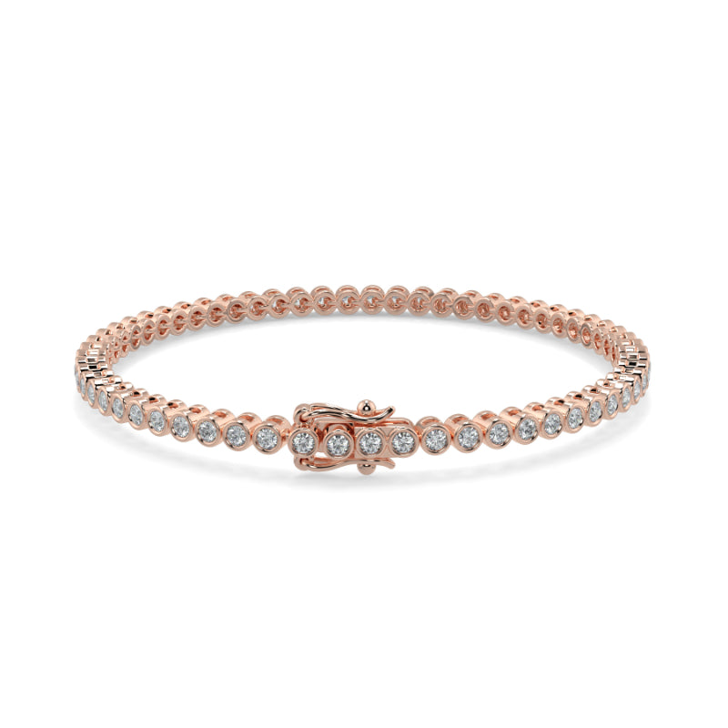 Classic Bezel Set Diamond Tennis Bracelet Bezel Set