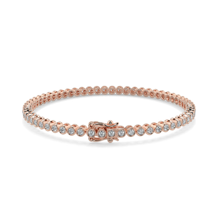 Classic Bezel Set Diamond Tennis Bracelet Bezel Set