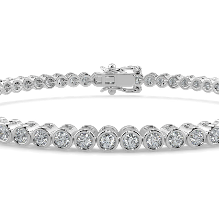 Classic Bezel Set Diamond Tennis Bracelet Bezel Set