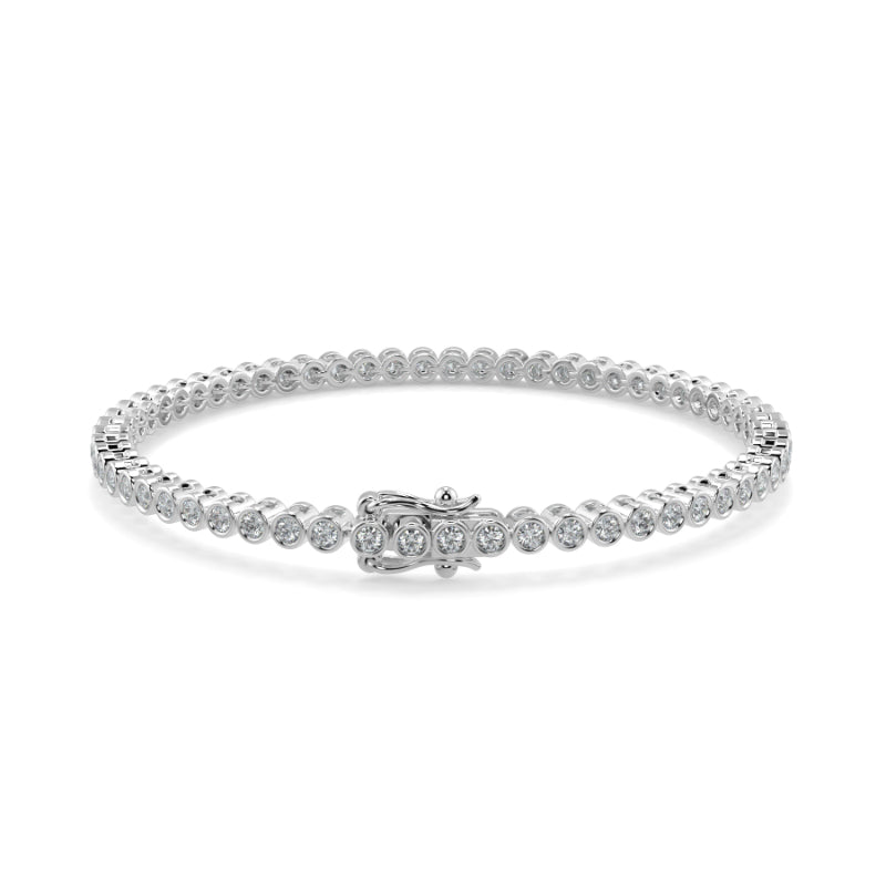Classic Bezel Set Diamond Tennis Bracelet Bezel Set