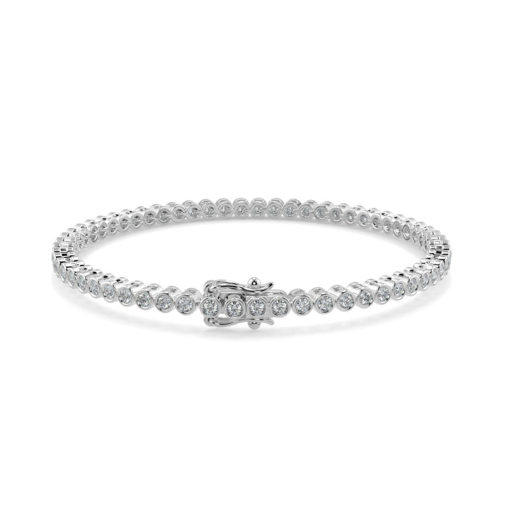 Classic Bezel Set Diamond Tennis Bracelet Bezel Set