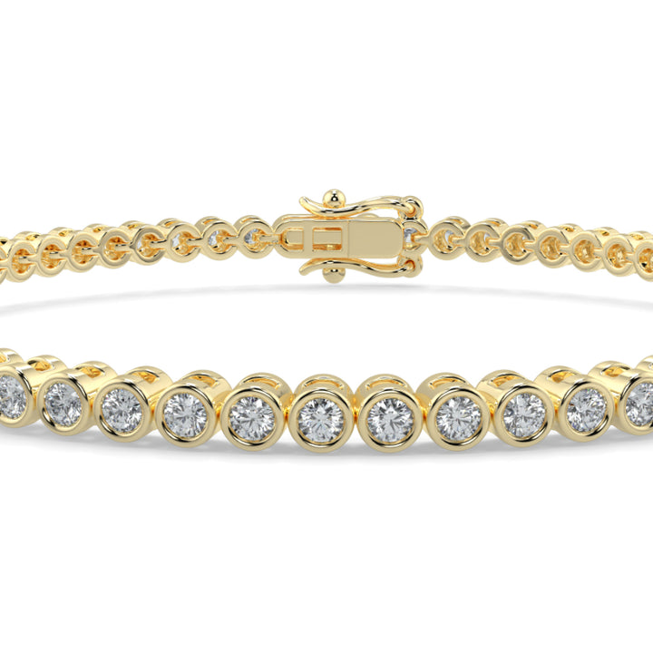 Classic Bezel Set Diamond Tennis Bracelet Bezel Set