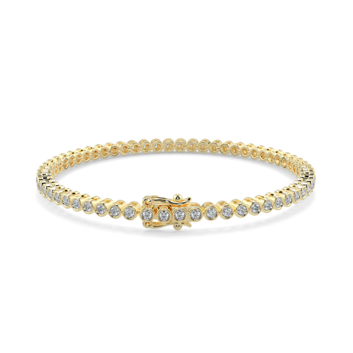 Classic Bezel Set Diamond Tennis Bracelet Bezel Set