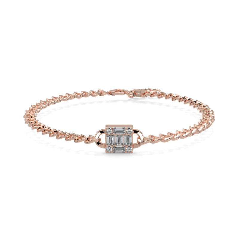Emerald Illusion Curb Chain Bracelets