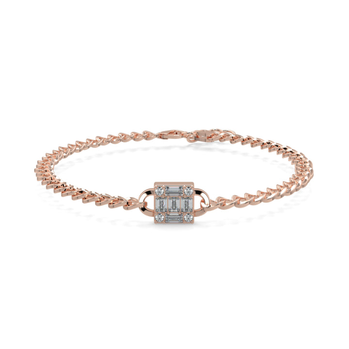 Emerald Illusion Curb Chain Bracelets