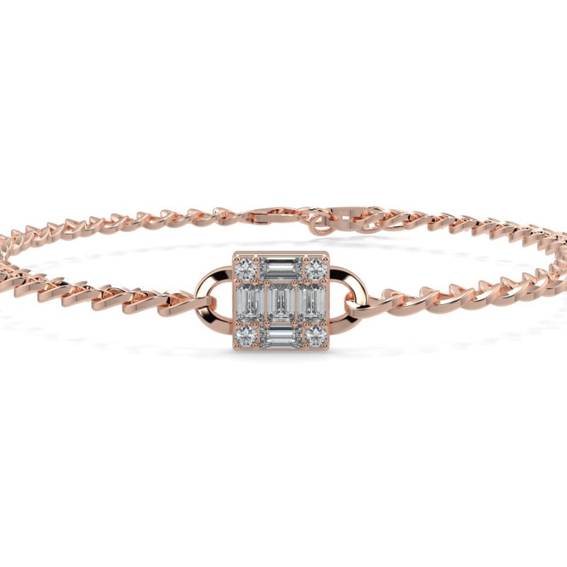 Emerald Illusion Curb Chain Bracelets