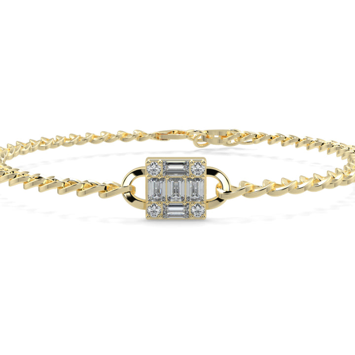 Emerald Illusion Curb Chain Bracelets
