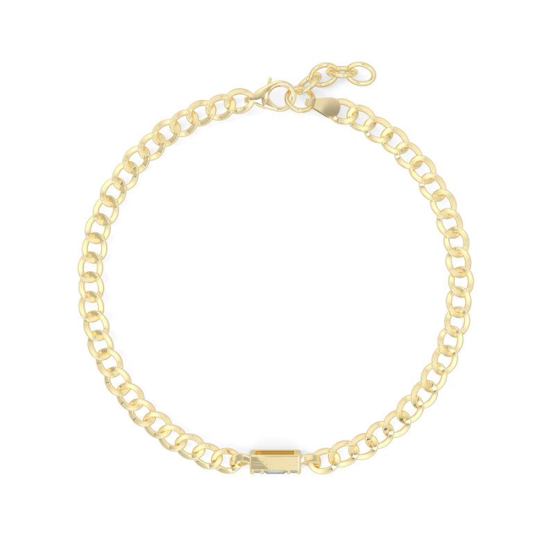 Emerald Illusion Curb Chain Bracelets