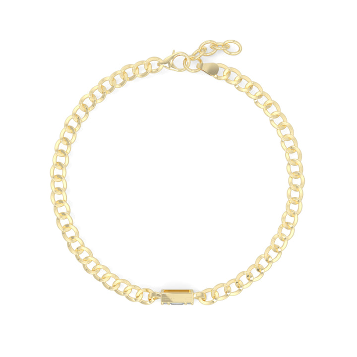 Emerald Illusion Curb Chain Bracelets