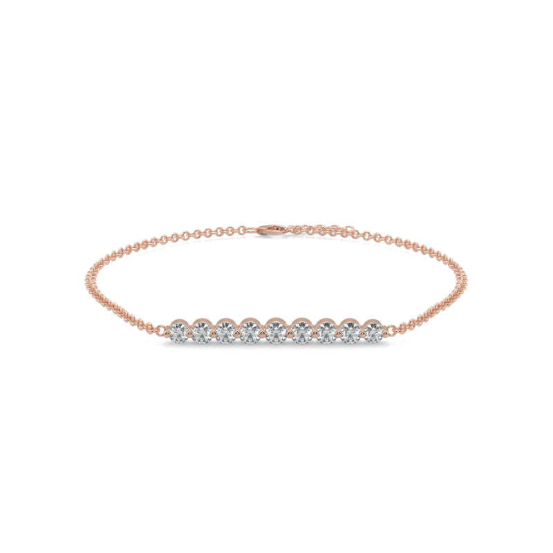 Diamond Graduated Diamond Bracelet Shared Claw