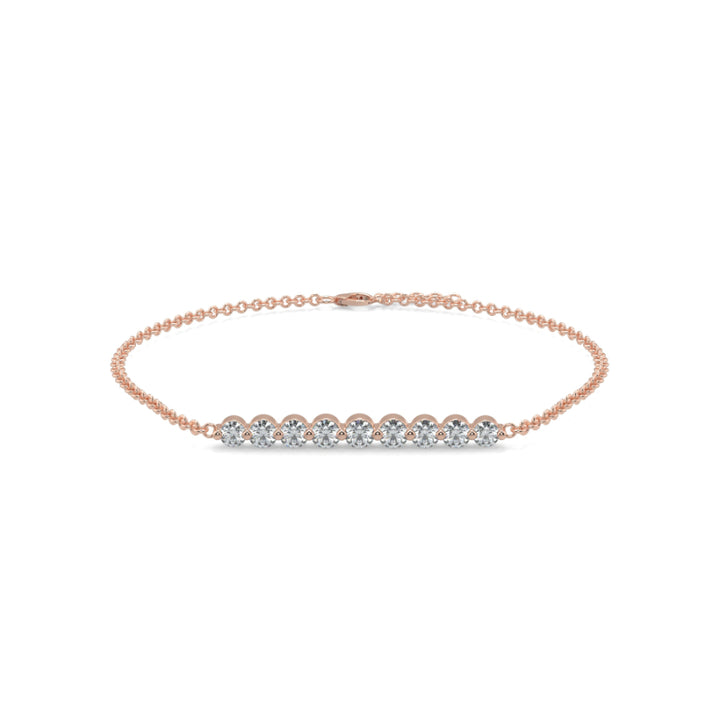 Diamond Graduated Diamond Bracelet Shared Claw
